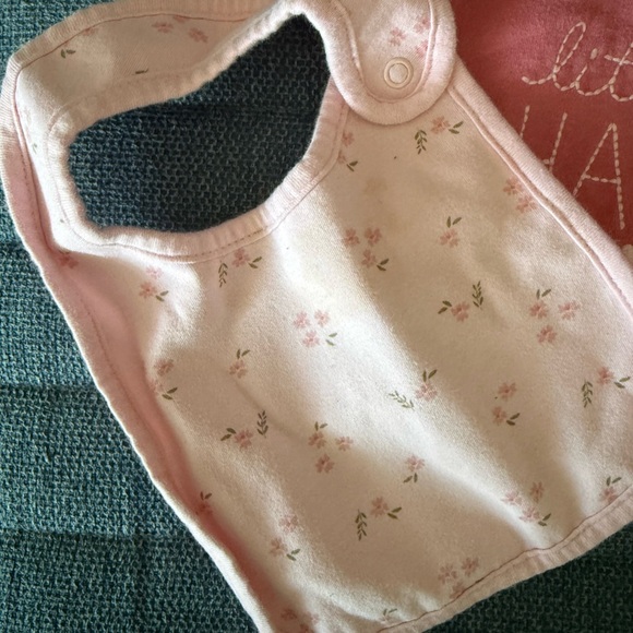 Carter's Pink and White Floral Bib Set - Picture 2 of 6